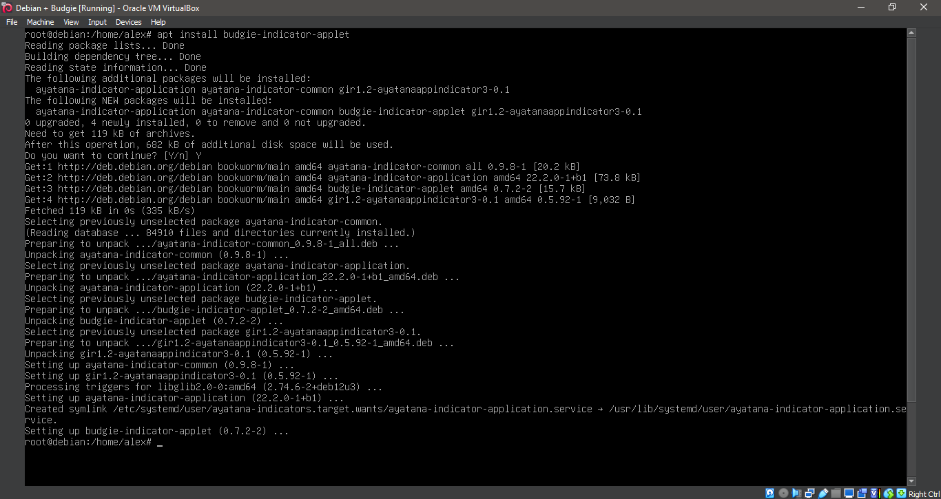 Running 'apt install budgie-indicator-applet'